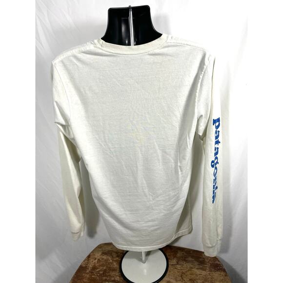 Patagonia Long Sleeve Tee White Regular Fit Men’s M - Picture 2 of 6